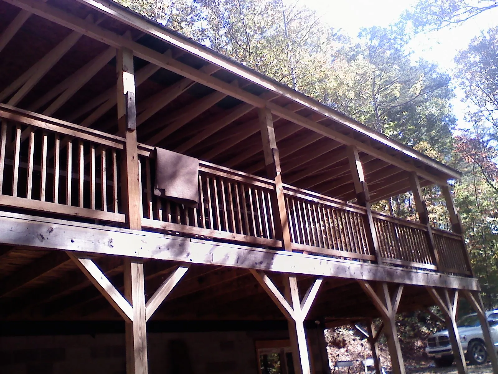 Timber framing under a new elevated porch and deck — Roof Leak Repair in Tabernash by Roofing Brothers